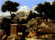 Nicolas Poussin Paysage avec saint Jean a Patmos Spain oil painting artist